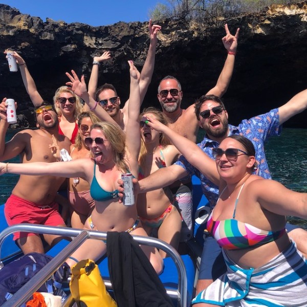 a group of people posing for the camera