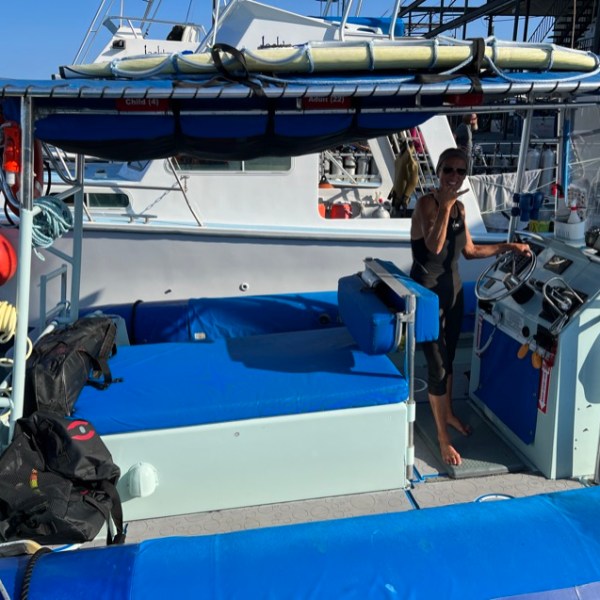 a group of people on a boat