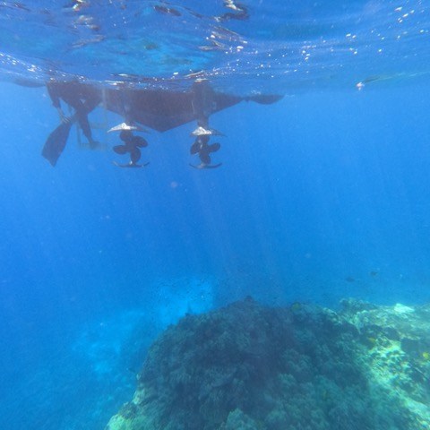 a large pool of water