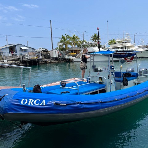 a small boat in a body of water
