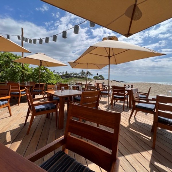 a wooden dining table