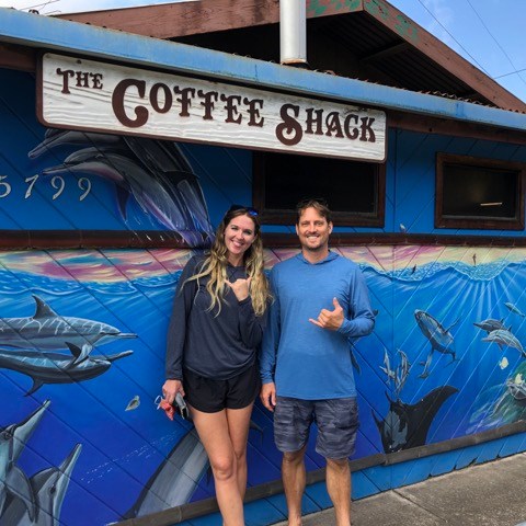 a person standing in front of a building