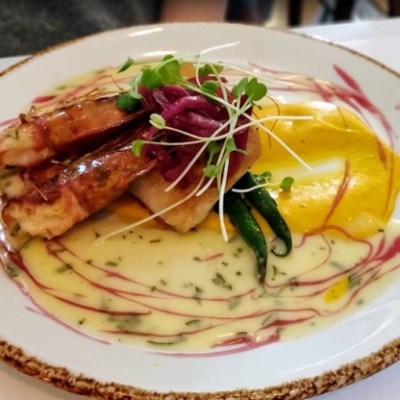 a plate of food on a table