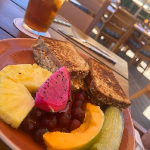 a plate of food on a table