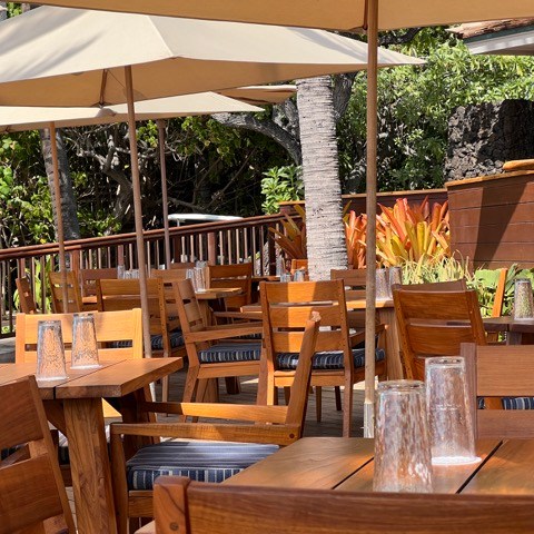 a wooden dining table