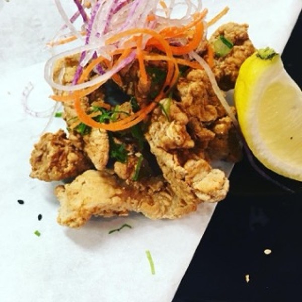 a plate of chicken karaage