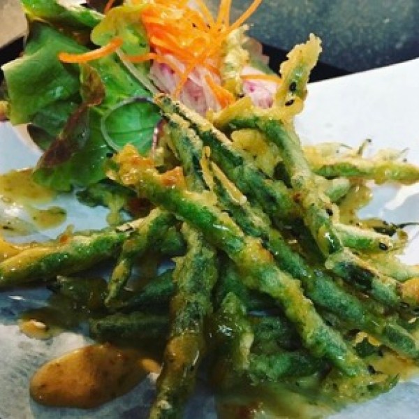 tempura fried green beans