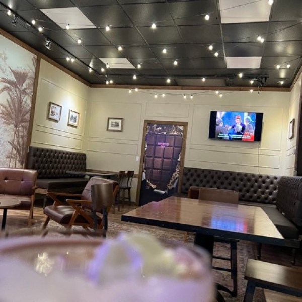 inside a bar seating