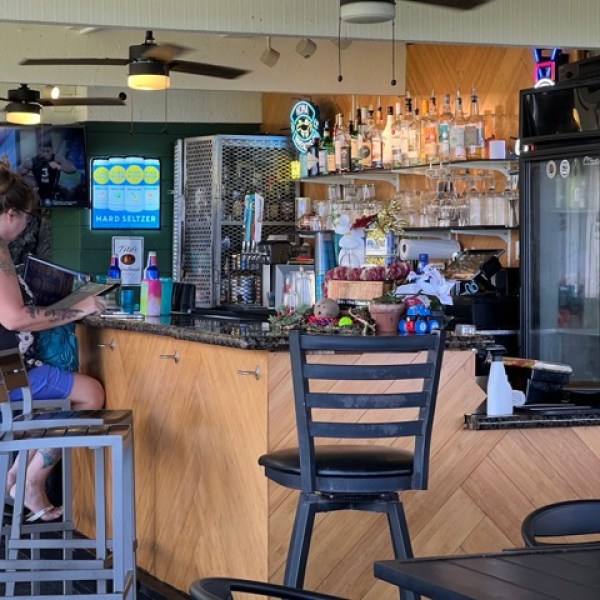 a bar in a restaurant