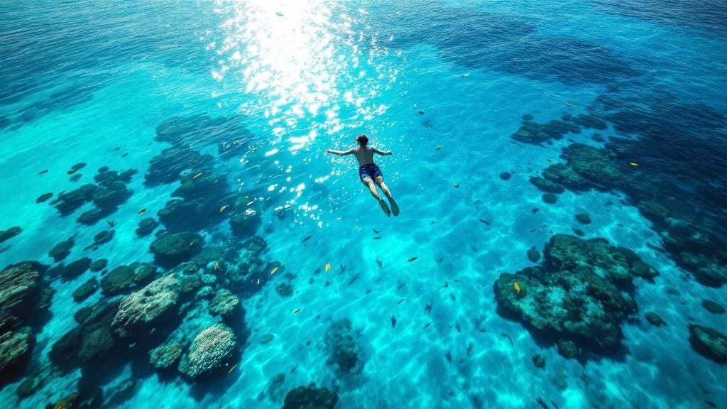 thumbnail_1ad77d a person swimming in a pool of water