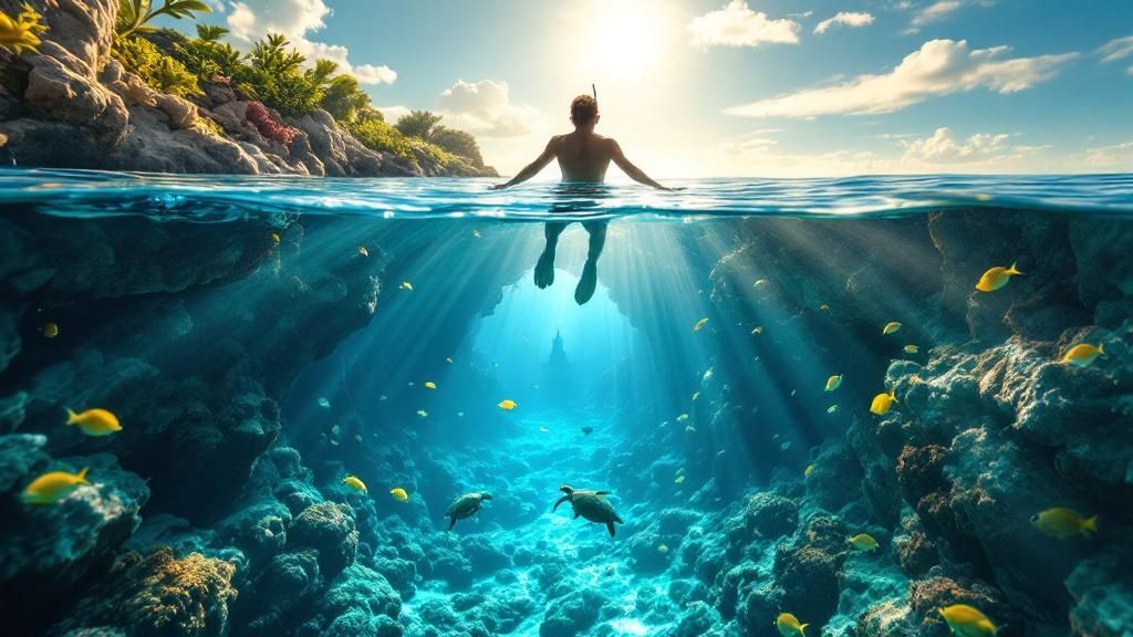 thumbnail_d3b436 a man swimming in a body of water