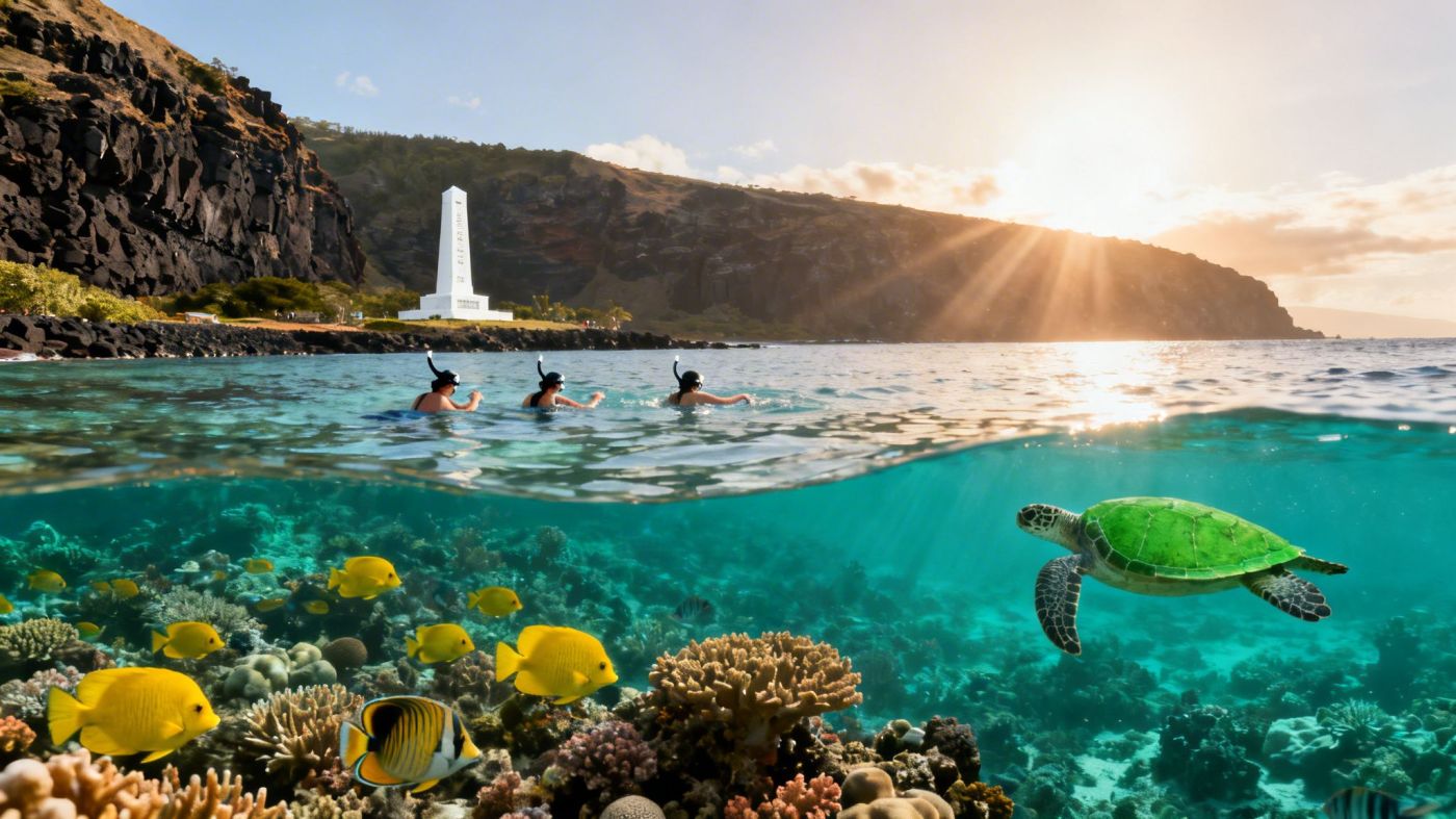 Kealakekua Bay Snorkeling Hawaii\nCaptain Cook Snorkel Tour 2026 | Kona ...