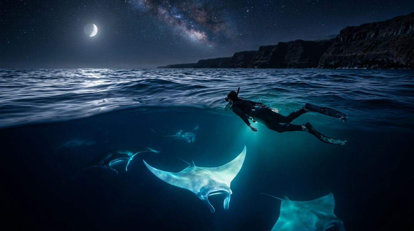 Can You Do a Manta Ray Night Snorkel in Kona After Rain?