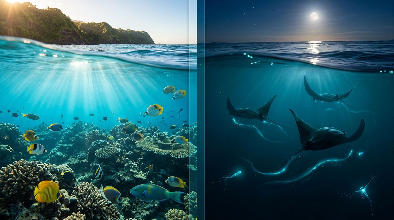 Captain Cook Snorkeling and Manta Rays in One Kona Day