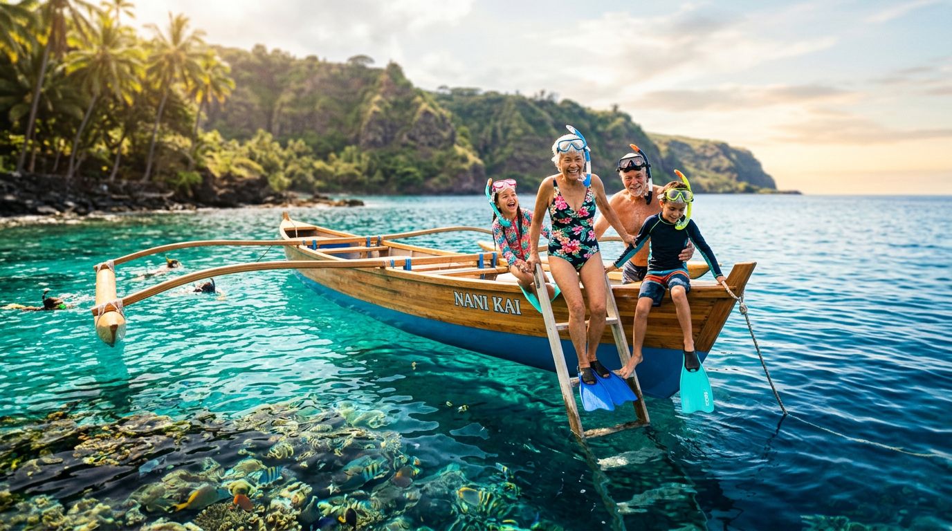 Captain Cook Snorkeling for Grandparents and Grandkids on One Trip