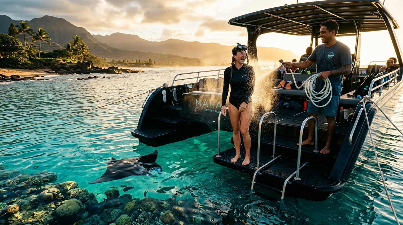 Do Kona Manta Ray Snorkel Boats Have Fresh Water Rinse?