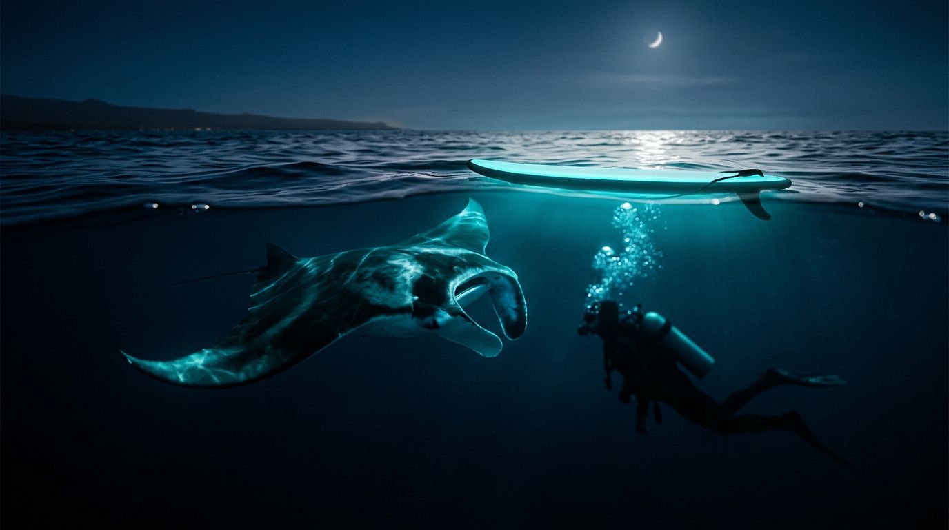 How Dark Is a Kona Manta Ray Night Snorkel?