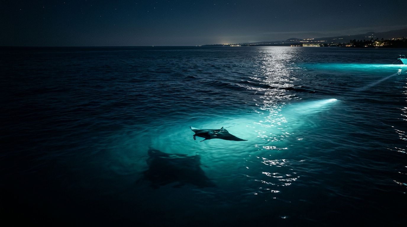 How Far Offshore Is a Big Island Manta Ray Night Snorkel?