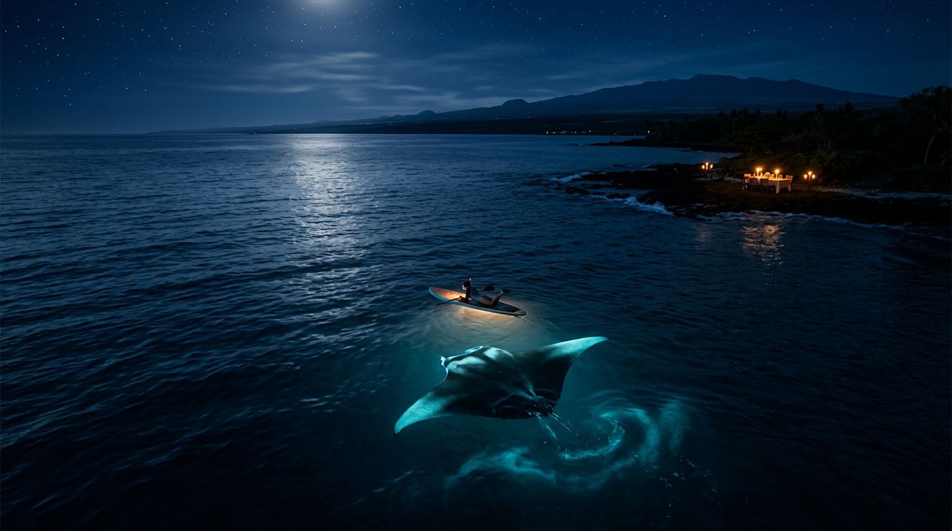 How to Plan Dinner Around a Kona Manta Ray Night Snorkel