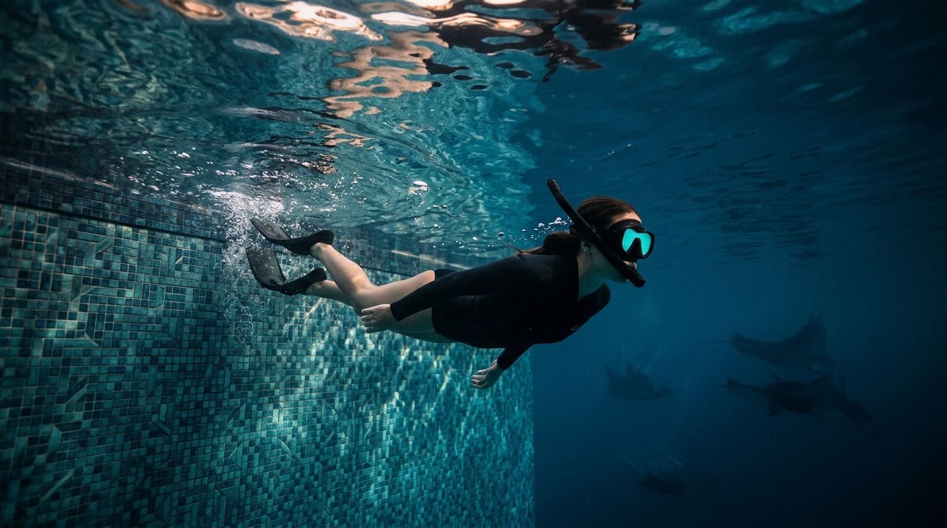 How to Practice in a Pool for a Kona Manta Ray Night Snorkel