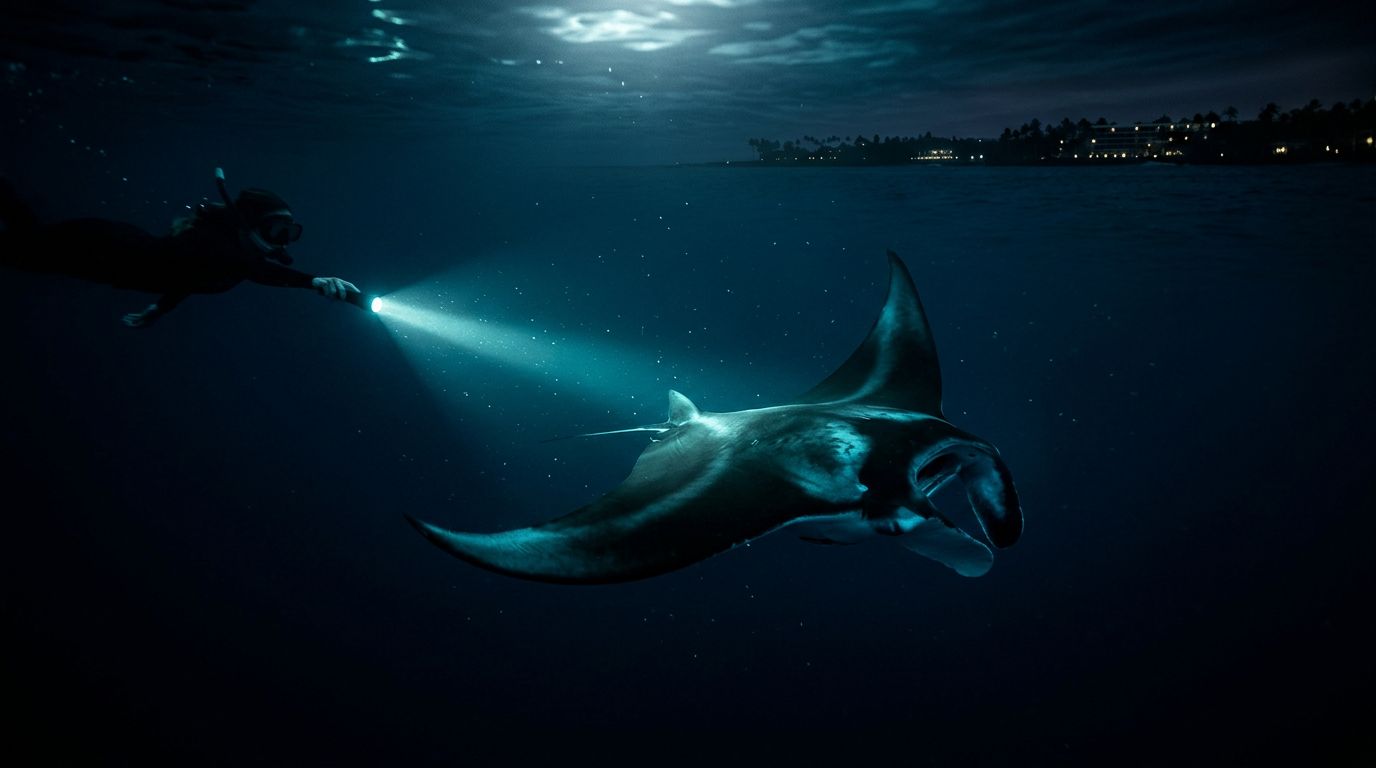 Kona Manta Ray Night Snorkel From Mauna Lani Resort