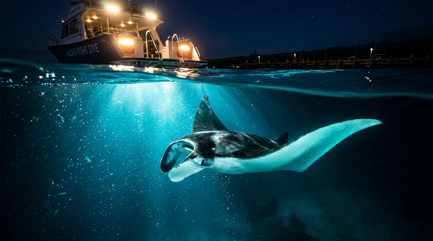 Kona Manta Ray Night Snorkel Timeline From Check-In to Return