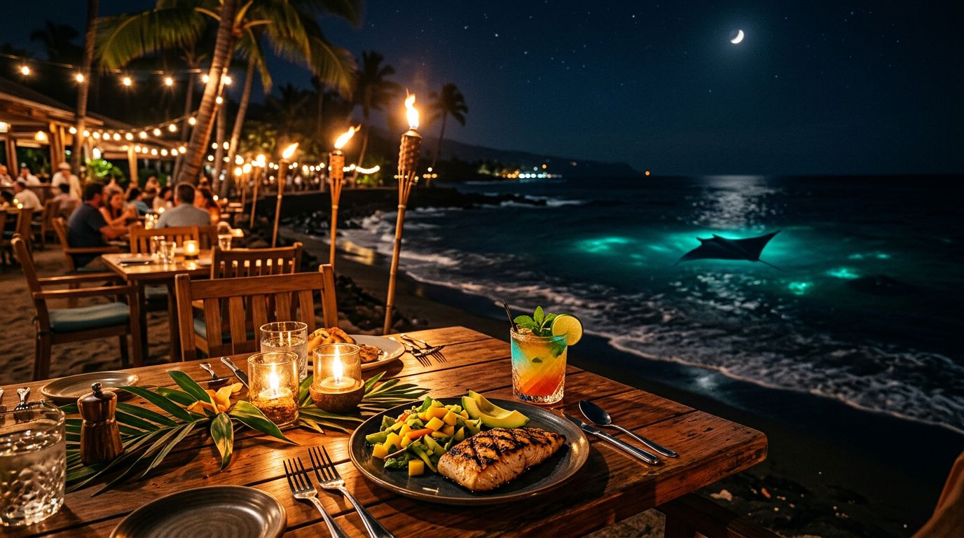 Where to Eat After a Kona Manta Ray Night Snorkel
