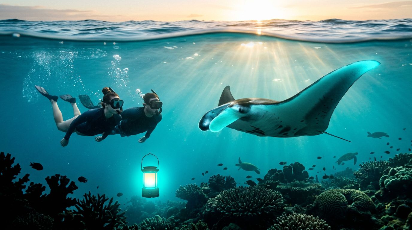 Big Island Manta Ray Snorkel for Couples With Different Swim Skills