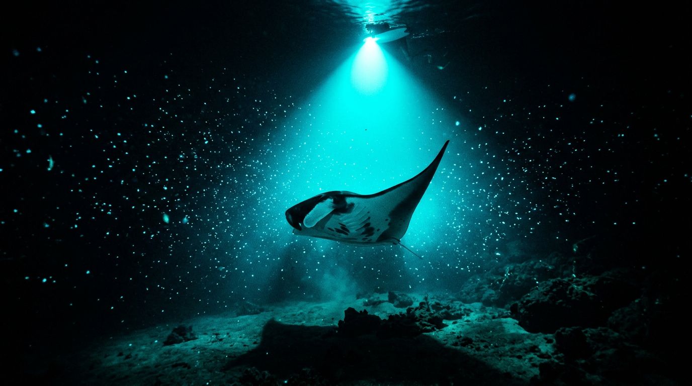 Can You See the Bottom on a Kona Manta Ray Night Snorkel?
