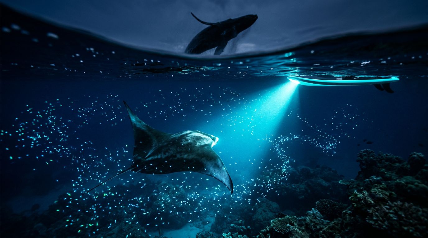 Can You See Whales on a Big Island Manta Ray Night Snorkel?