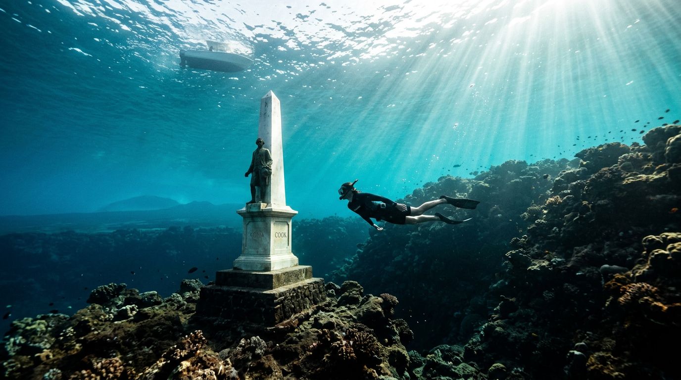 Captain Cook Monument Snorkeling Photos on a Private Boat