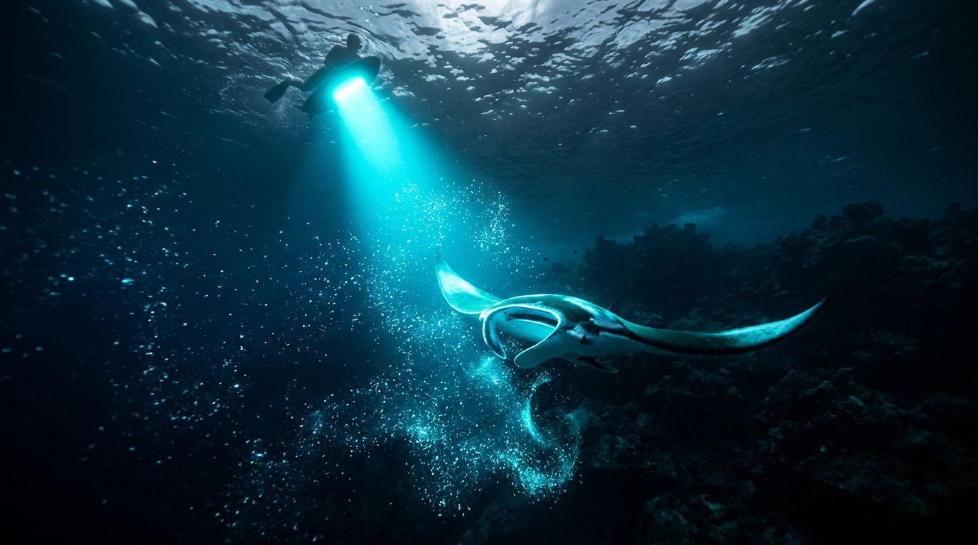 How Plankton Blooms Change a Kona Manta Ray Snorkel