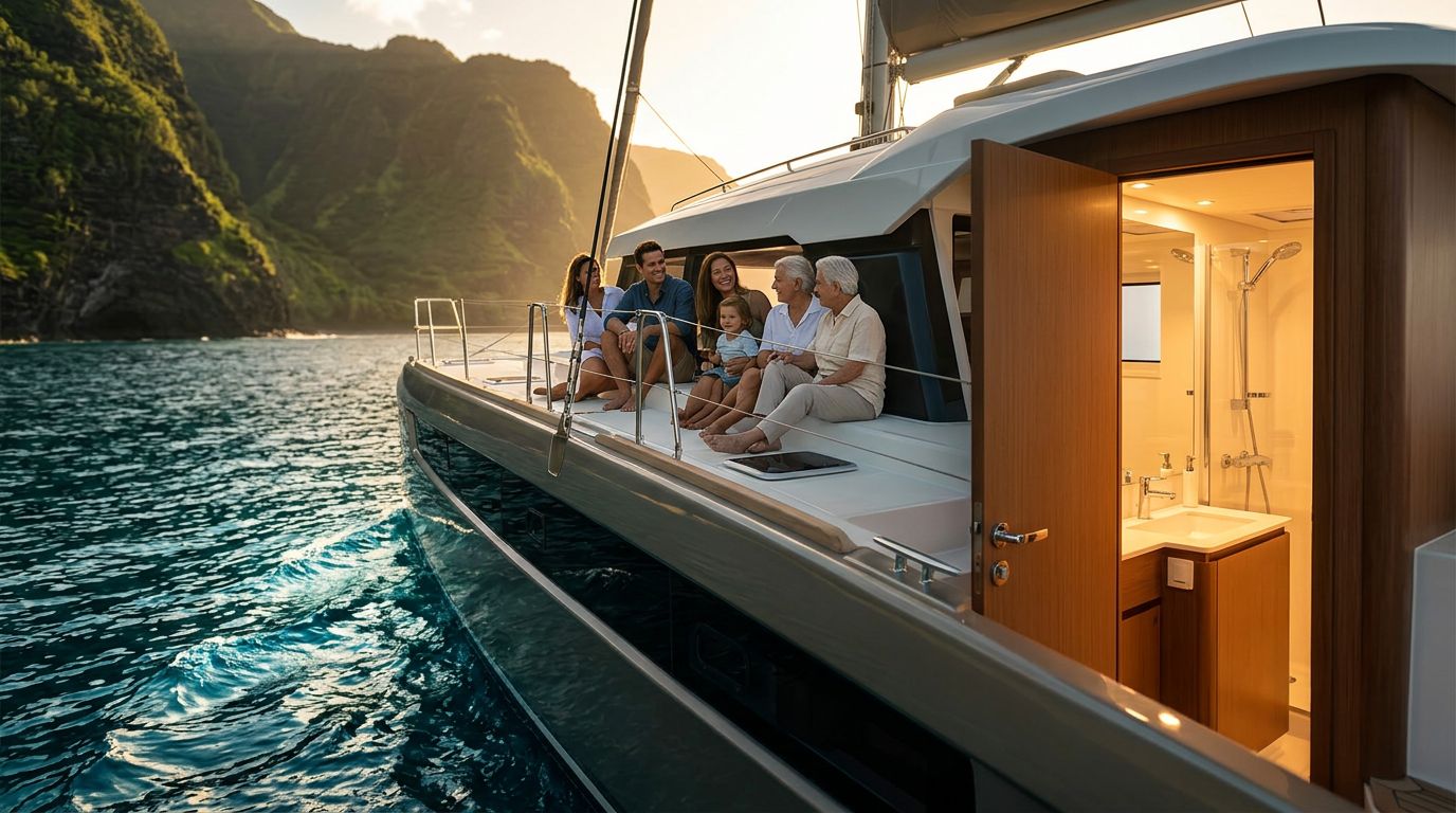Kona Boat Tours with Bathrooms for Families and Older Guests