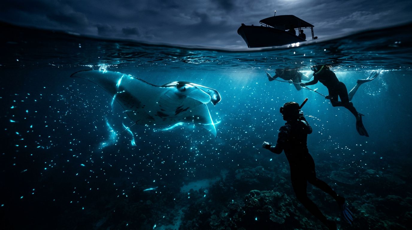 Kona Manta Ray Night Snorkel From Royal Kona Resort