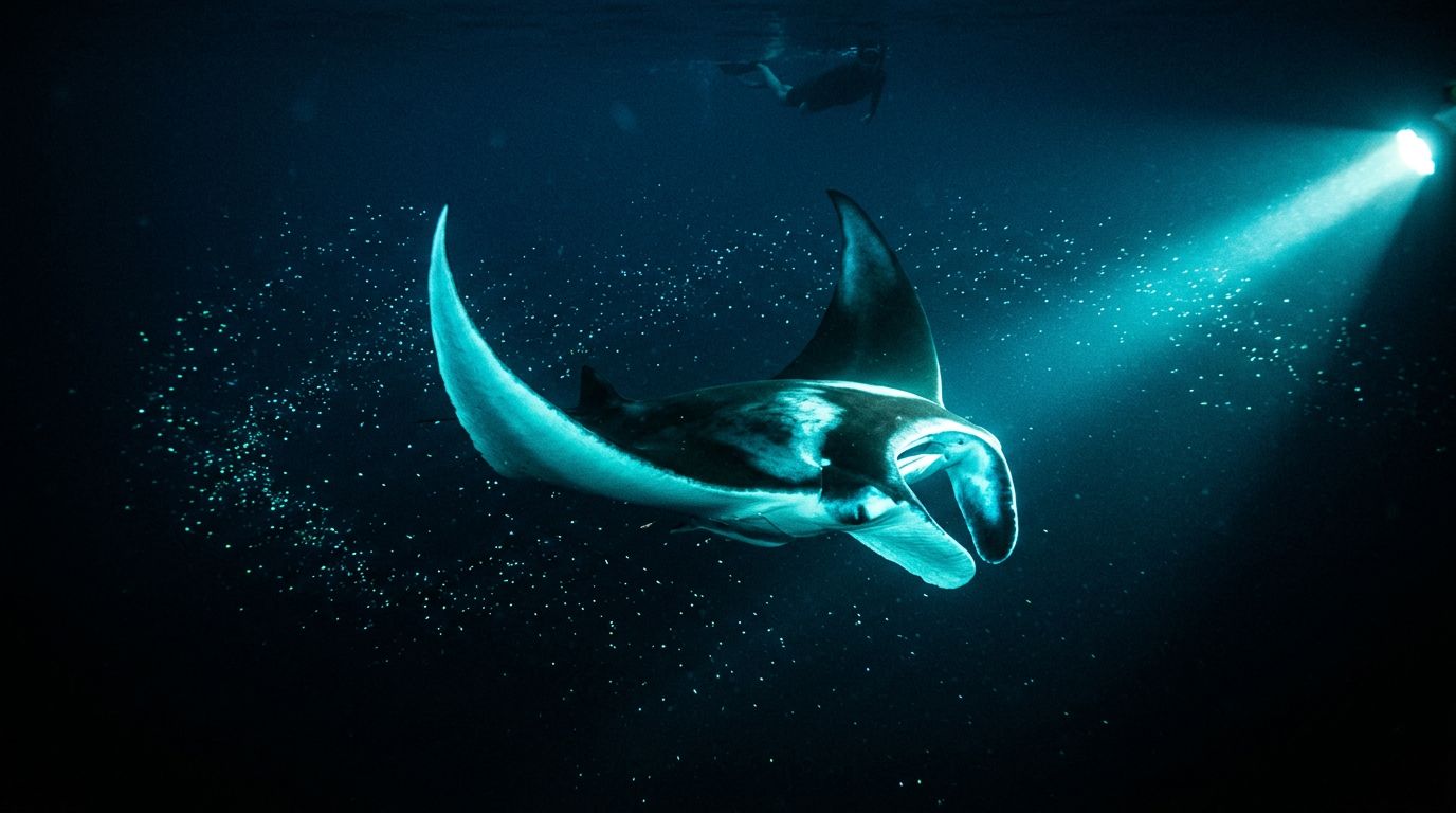 Barrel Rolls on a Kona Manta Ray Night Snorkel Explained