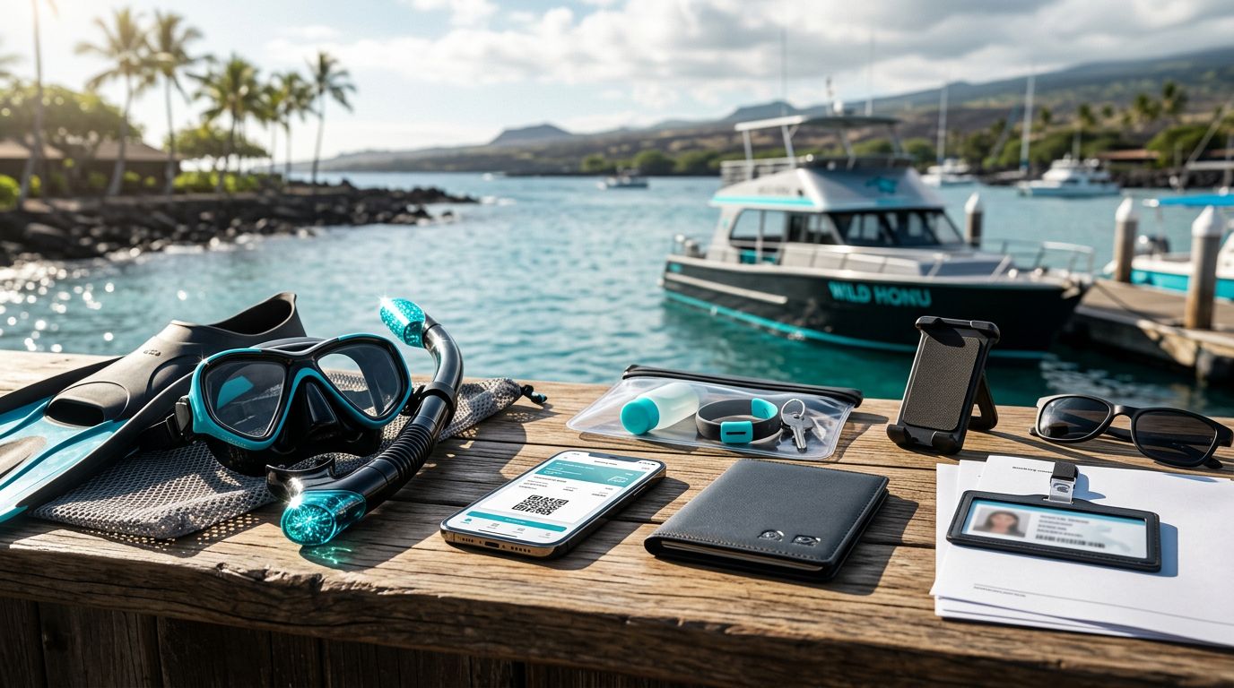 Boat Tour Check-In Documents for Big Island Snorkeling