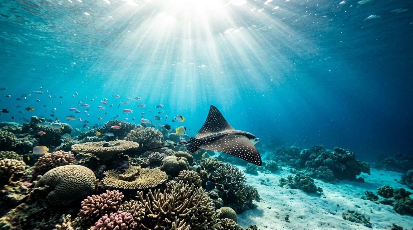 Can You See Spotted Eagle Rays During Captain Cook Snorkeling?