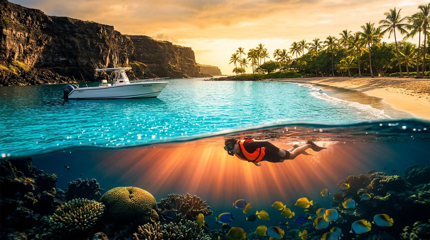 Captain Cook Snorkeling vs Anaehoomalu Bay for First-Timers