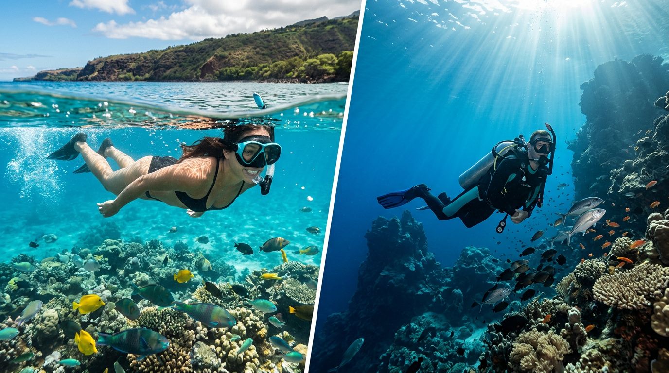 Captain Cook Snorkeling vs. Scuba Diving for Beginners