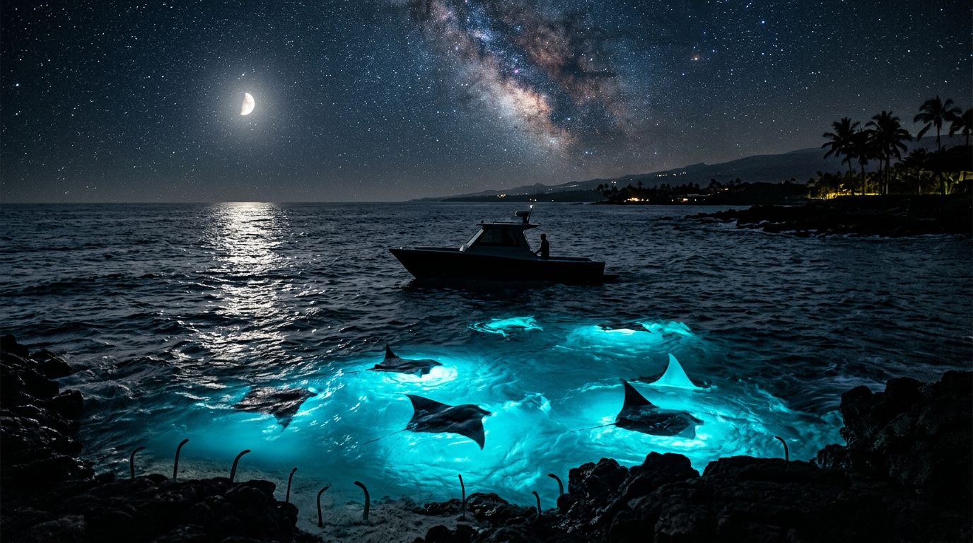 Garden Eel Cove vs Keauhou for Manta Ray Night Snorkel