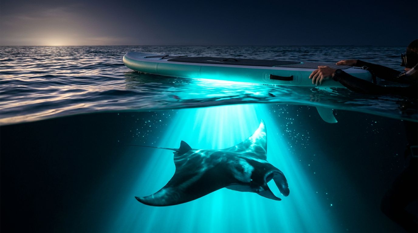 How a Kona Manta Ray Snorkel Light Board Works