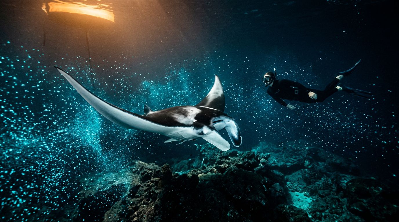 Is Manta Ray Night Snorkeling Ethical in Kona?