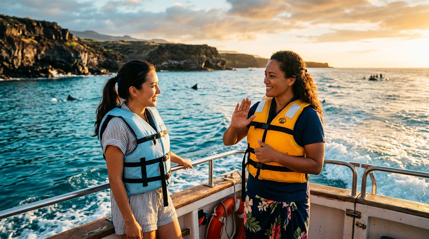 Kona Boat Tours for Guests Who Don't Speak English Fluently