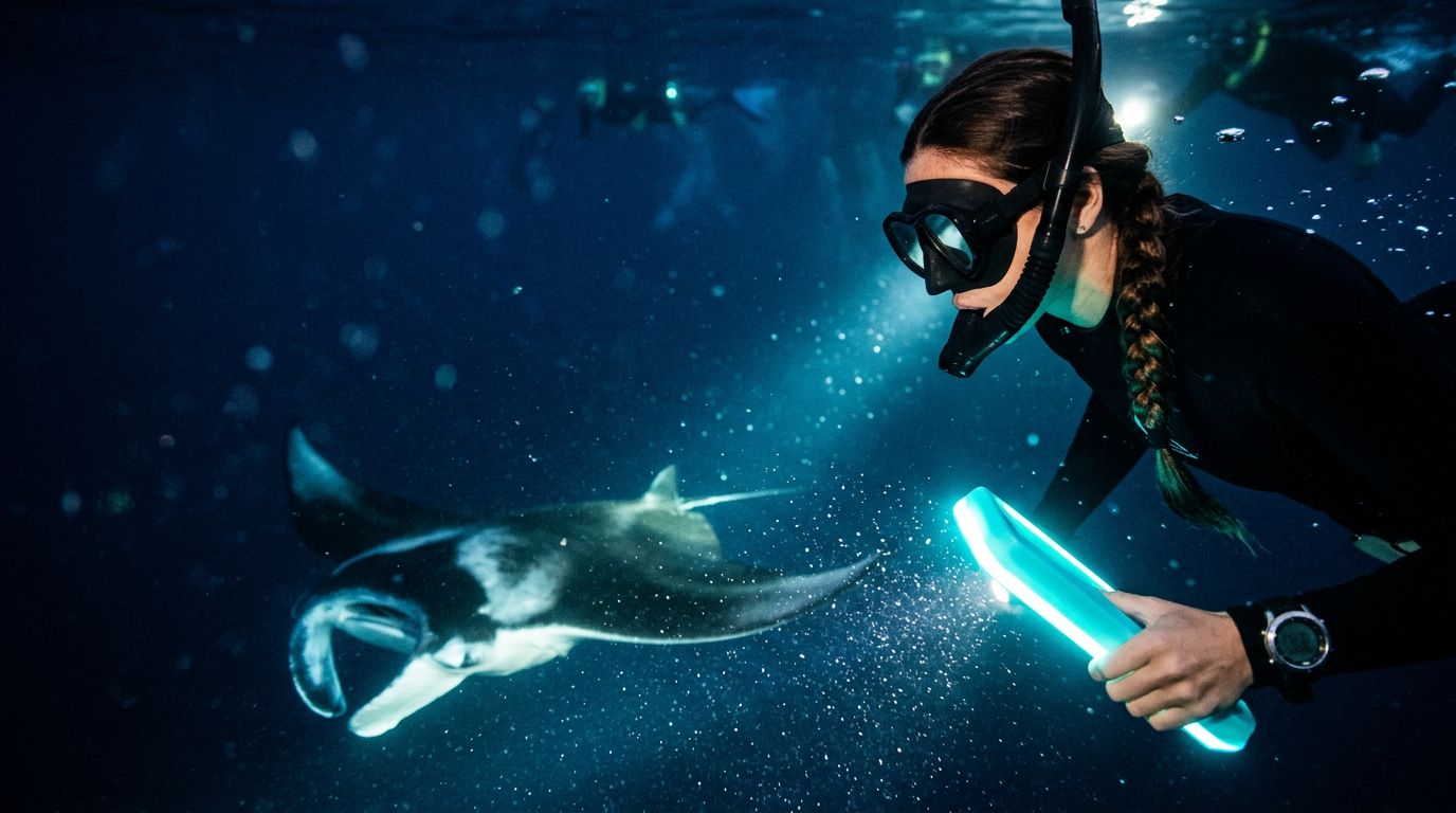 Manta Ray Night Snorkeling Tips for Long Hair