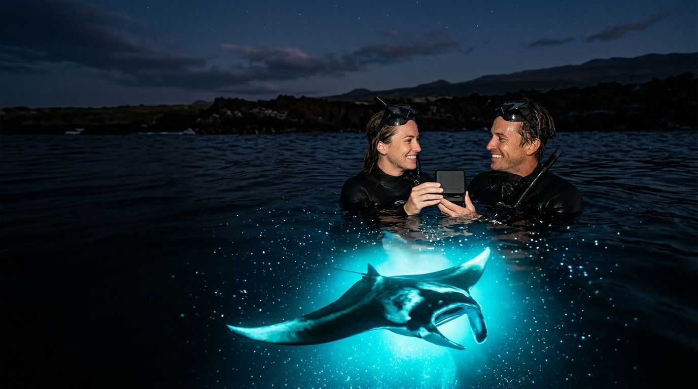 Planning a Kona Manta Ray Night Snorkel Proposal