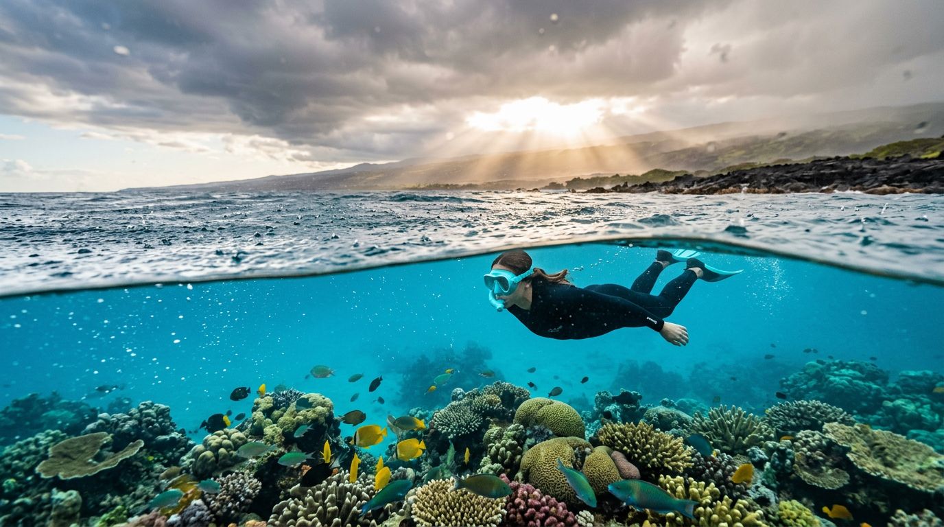 Snorkeling Big Island Hawaii on a Rainy Day