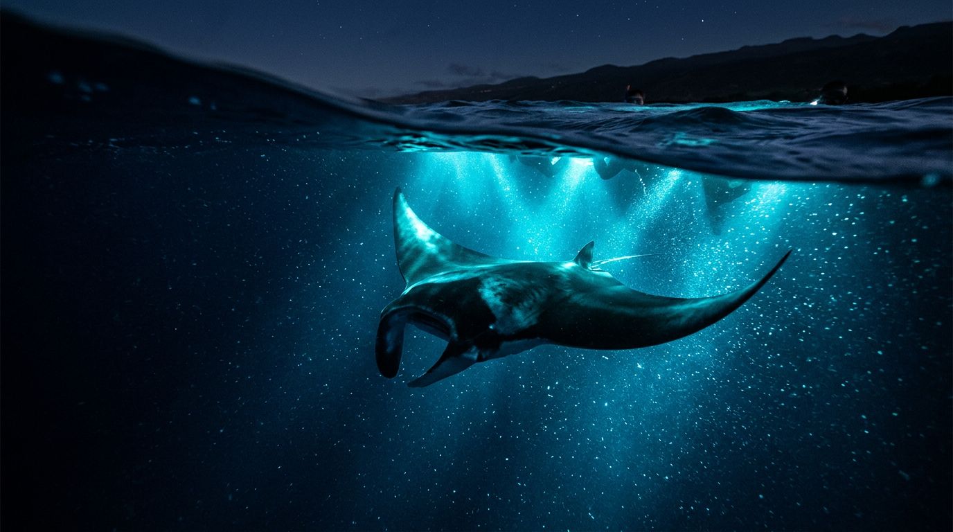 Big Island Manta Ray Night Snorkel for Cruise Guests