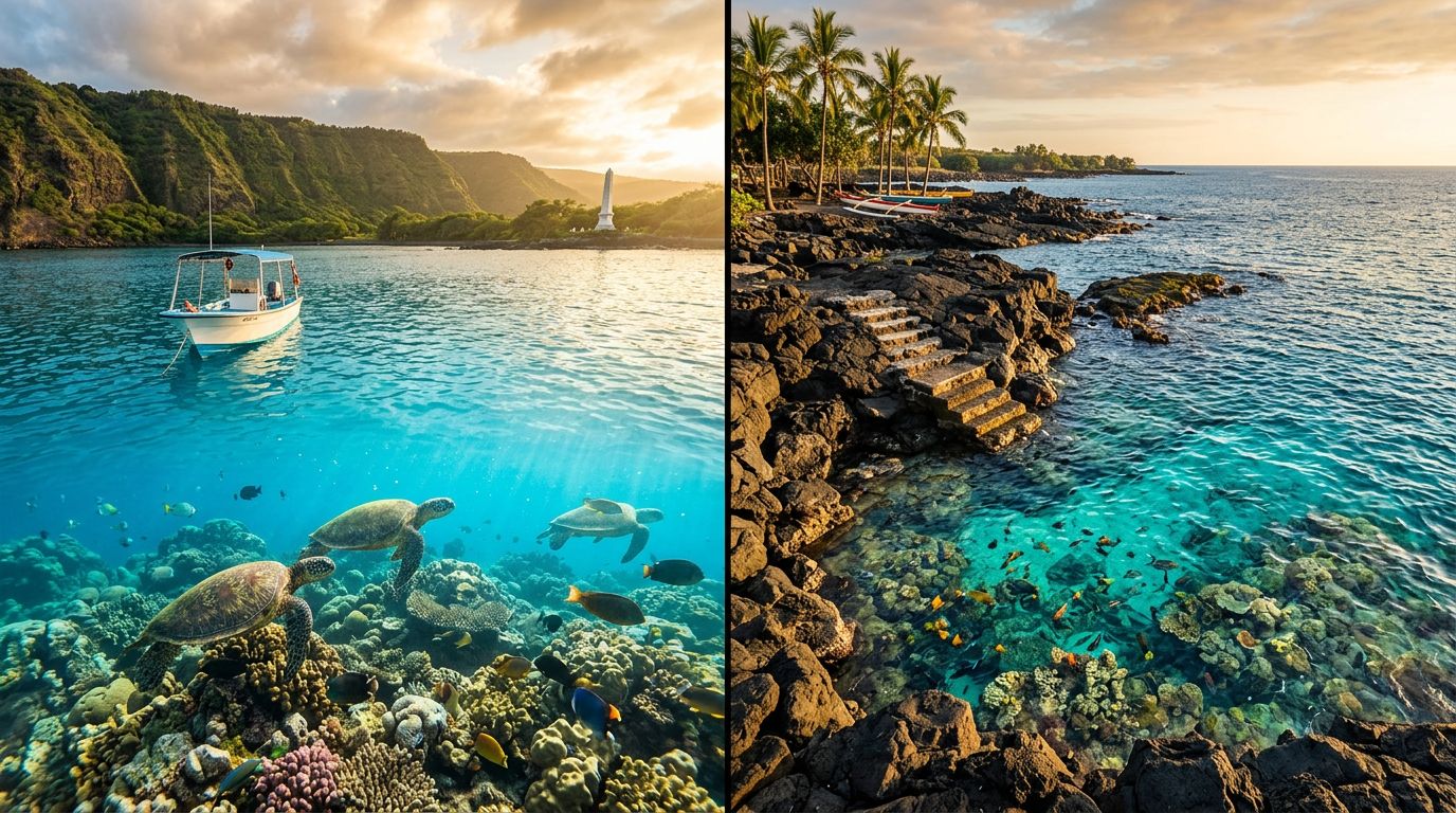 Captain Cook Snorkeling vs Two Step for Beginners