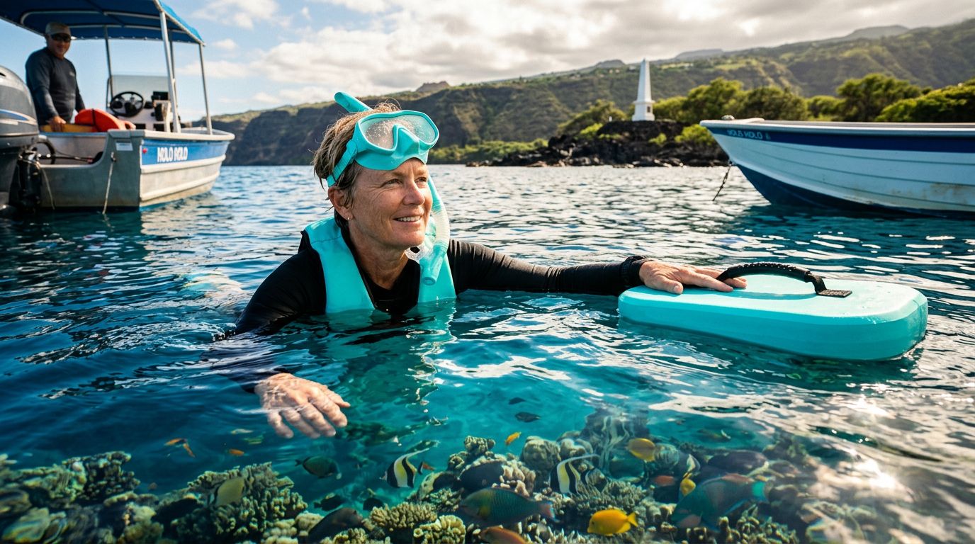 Captain Cook Snorkeling With Limited Grip Strength
