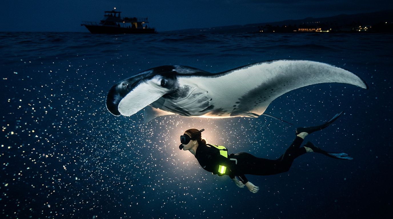 How Long Is a Manta Ray Night Snorkel in Kona?